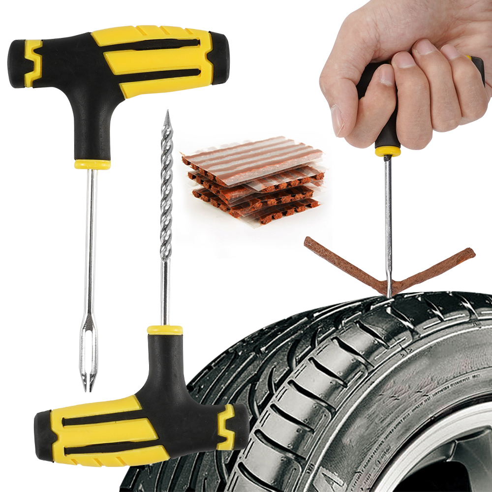 Car Tire Repair Tools Kit with Rubber Strips Tubeless Tyre Puncture Studding Plug Set for Truck Motorcycle Car Accessories Car Tire Repair Tools Kit with Rubber Strips Tubeless Tyre Puncture Studding Plug Set for Truck Motorcycle Car Accessories