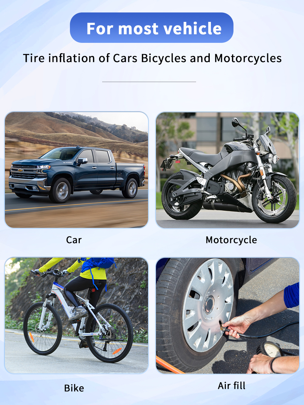 Car Tyre Inflator Hose Air Chuck Deflated Tyre Hand Air Pump Extension Tube Hose Tube Air Pump Adapter Tire Repair Tools