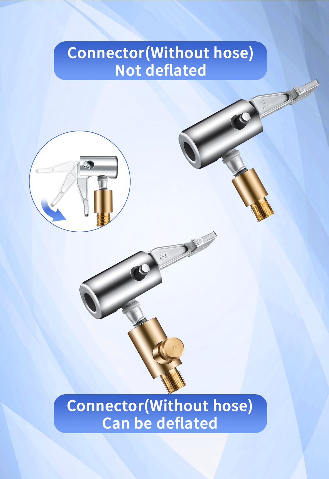 Car Tyre Inflator Hose Air Chuck Deflated Tyre Hand Air Pump Extension Tube Hose Tube Air Pump Adapter Tire Repair Tools