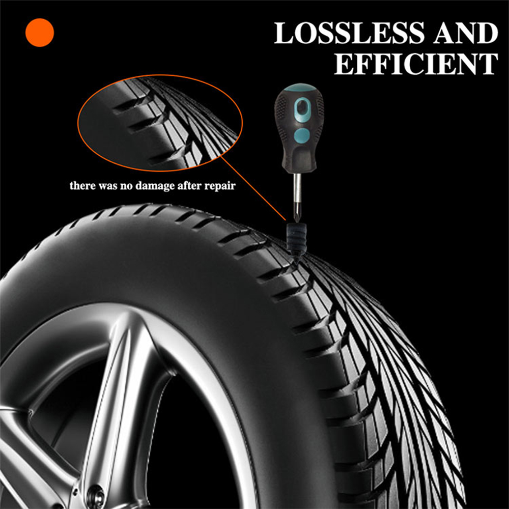 Vacuum Tyre Repair Set Nail Kits for Wheels Car Motorcycle Scooter Rubber Tubeless Tire Repair Tool Glue Free Repair Tire Nail