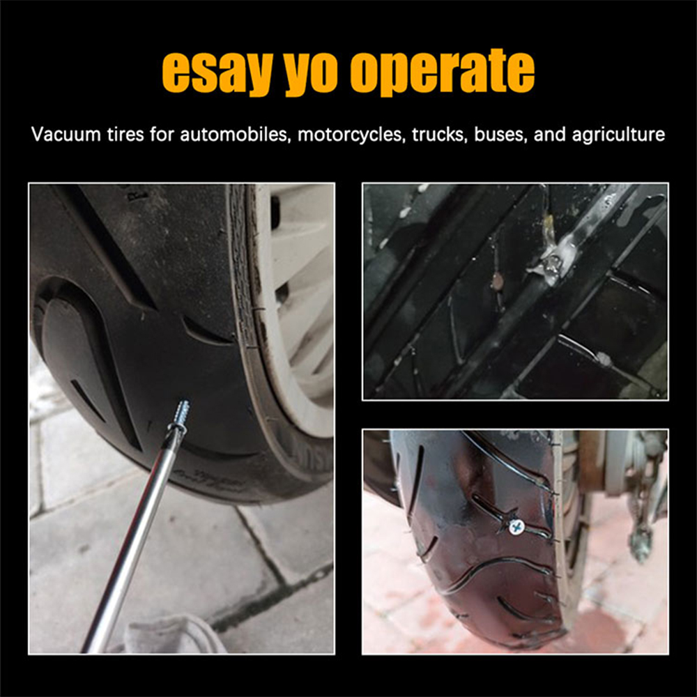 Vacuum Tyre Repair Set Nail Kits for Wheels Car Motorcycle Scooter Rubber Tubeless Tire Repair Tool Glue Free Repair Tire Nail