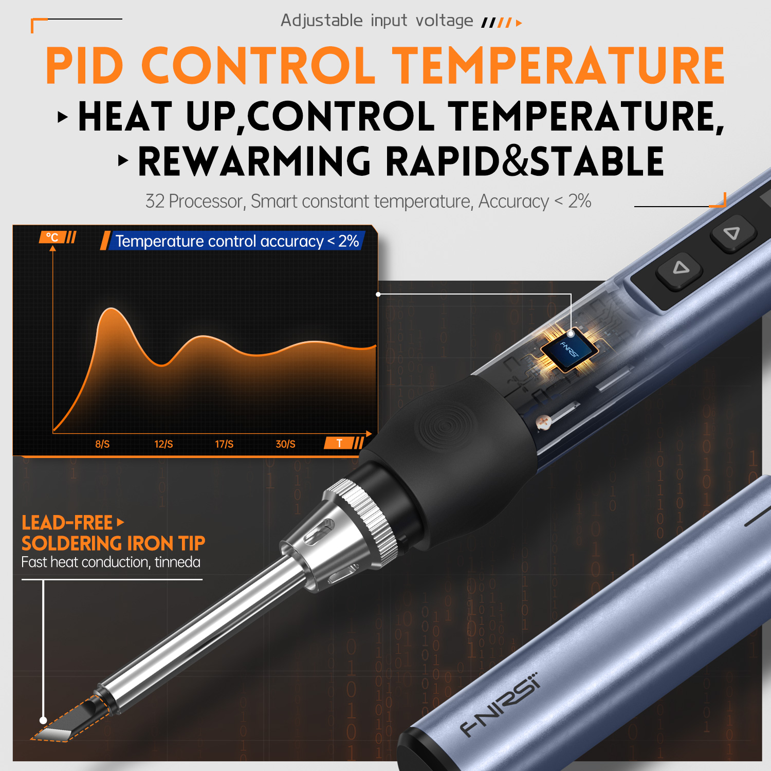 FNIRSI HS-01 Adjustable Temperature Soldering Iron DC 24V 80-420℃ Welding Solder Rework Station PD 65W Portable Repair Tool FNIRSI HS-01 Adjustable Temperature Soldering Iron DC 24V 80-420℃ Welding Solder Rework Station PD 65W Portable Repair Tool