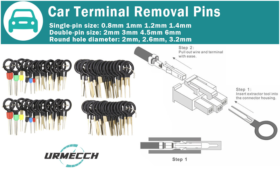 Car Terminal Removal Electrical Wiring Wire Harness Crimp Connector Pin Extractor Kit Repair Hand Tools With 4pcs Pick Hook Set