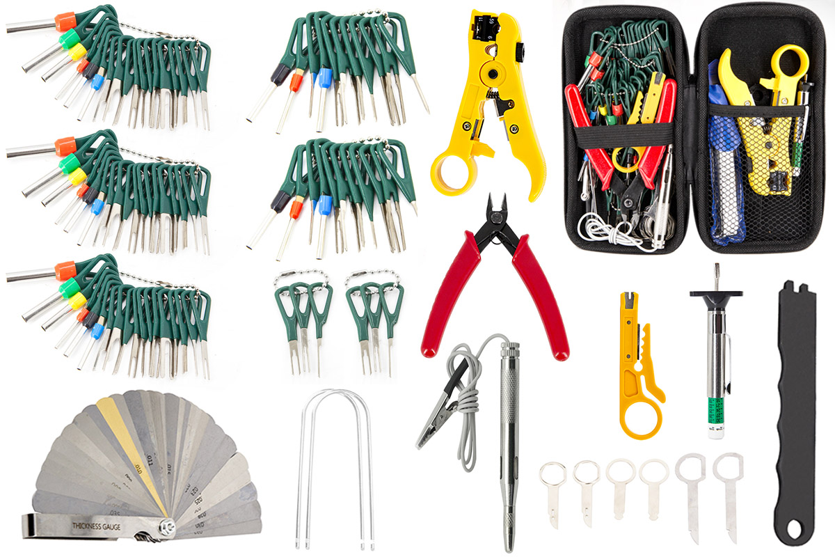 Car Terminal Removal Electrical Wiring Wire Harness Crimp Connector Pin Extractor Kit Repair Hand Tools With 4pcs Pick Hook Set