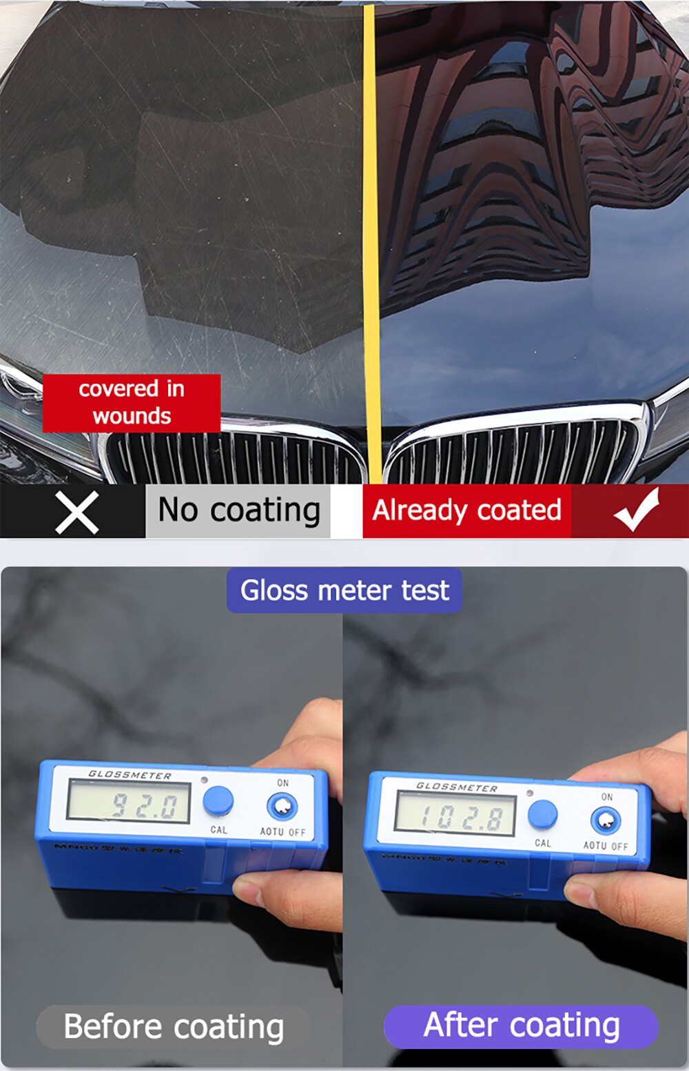 Automotive Ceramic Nano Coating Liquid Coatin Nano Hydrophobic Layer Polishing Paint Coating Agent Car polish Nano Coating