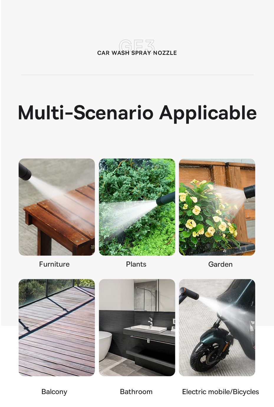 Baseus Car Wash High Pressure Water Gun Spray Nozzle Car Washers For Auto Home Garden Portable Washer Car Cleaning Accessories