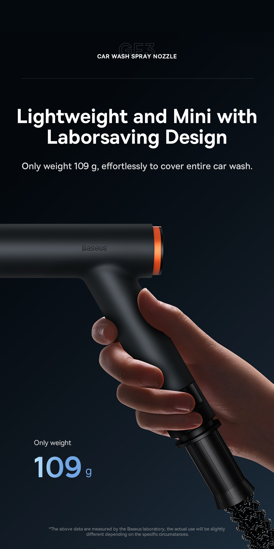 Baseus Car Wash High Pressure Water Gun Spray Nozzle Car Washers For Auto Home Garden Portable Washer Car Cleaning Accessories