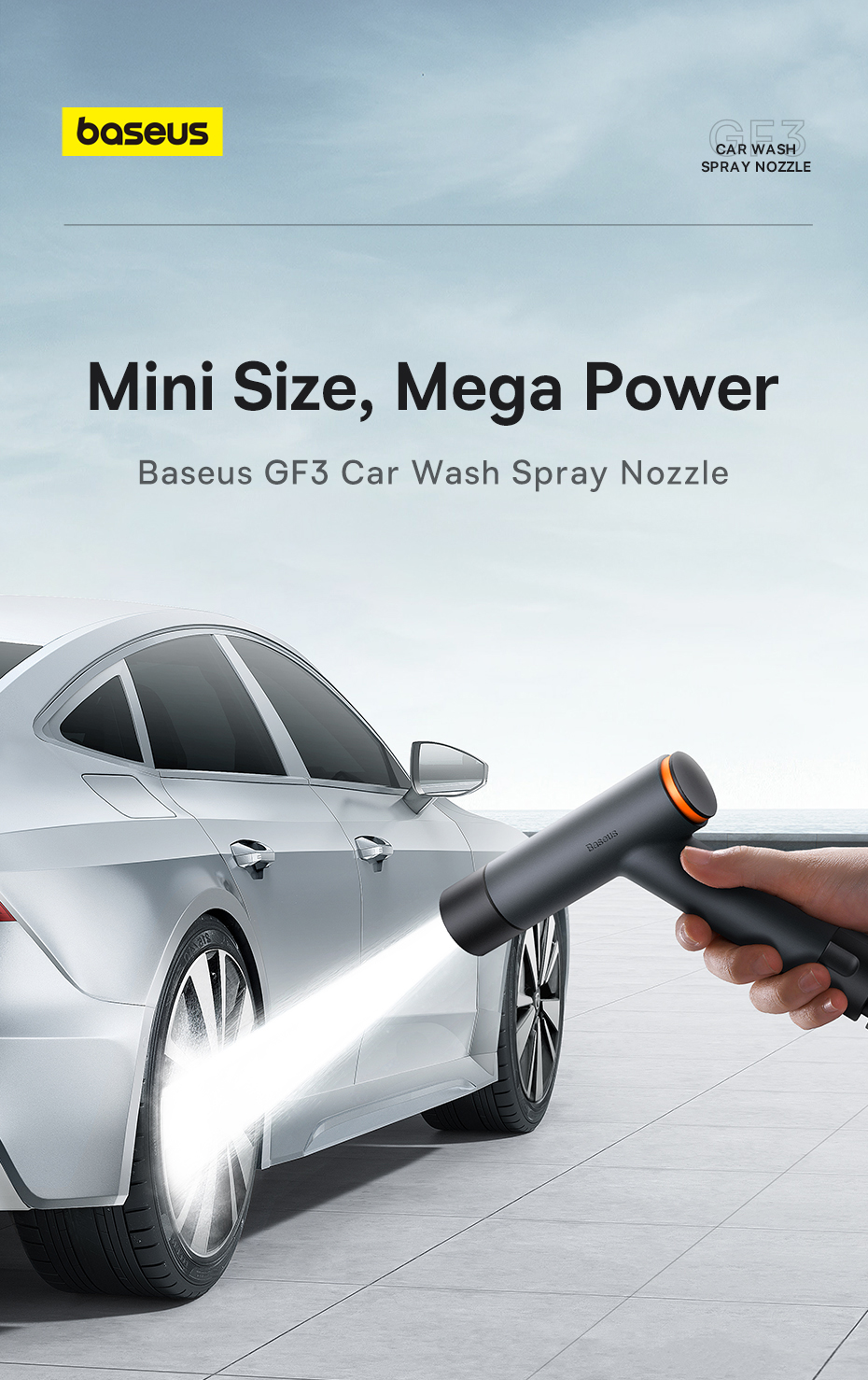 Baseus Car Wash High Pressure Water Gun Spray Nozzle Car Washers For Auto Home Garden Portable Washer Car Cleaning Accessories