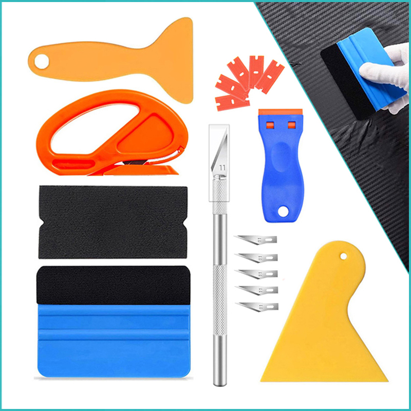 Car Wrapping Tools Kit Vinyl Scraper Cutter Film Squeegee Vinyl Spatulas Plastic Wrap Tool Window Tinting Tools Car Accessories Car Wrapping Tools Kit Vinyl Scraper Cutter Film Squeegee Vinyl Spatulas Plastic Wrap Tool Window Tinting Tools Car Accessories