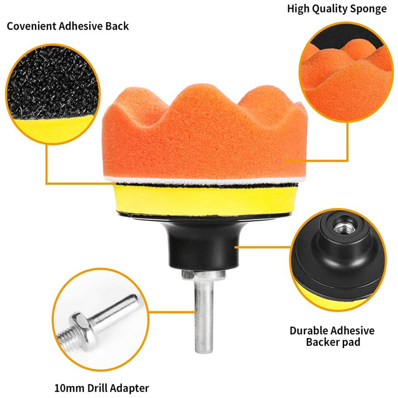 Car Polishing Sponge Pads Kit Foam Pad Buffer Kit Polishing Machine Wax Pads for Auto Motorcycle motor vehicle Removes Scratches Car Polishing Sponge Pads Kit Foam Pad Buffer Kit Polishing Machine Wax Pads for Auto Motorcycle motor vehicle Removes Scratches