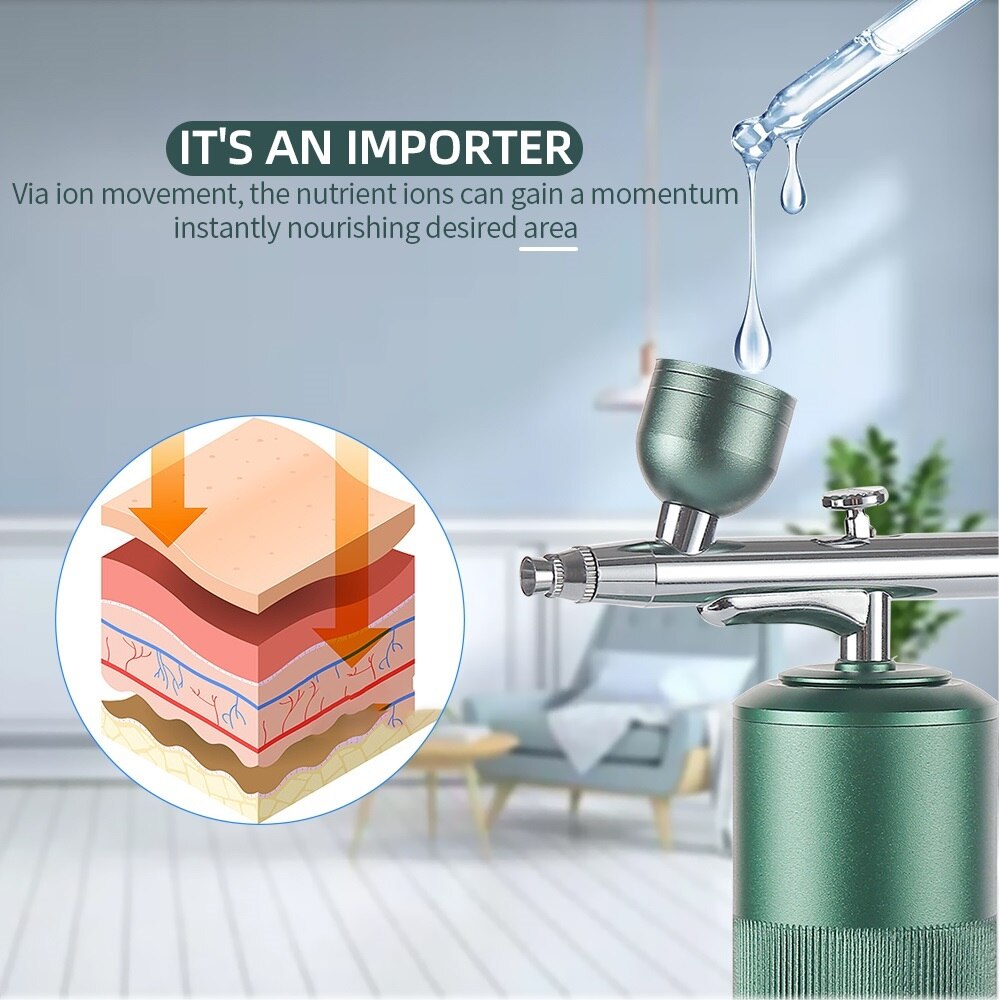 New Mini Oxygen Injector Nano Fog Mist Sprayer Air Compressor Kit For Nail Tattoo Art Beauty Decoration Paint Spray Gun Tool New Mini Oxygen Injector Nano Fog Mist Sprayer Air Compressor Kit For Nail Tattoo Art Beauty Decoration Paint Spray Gun Tool