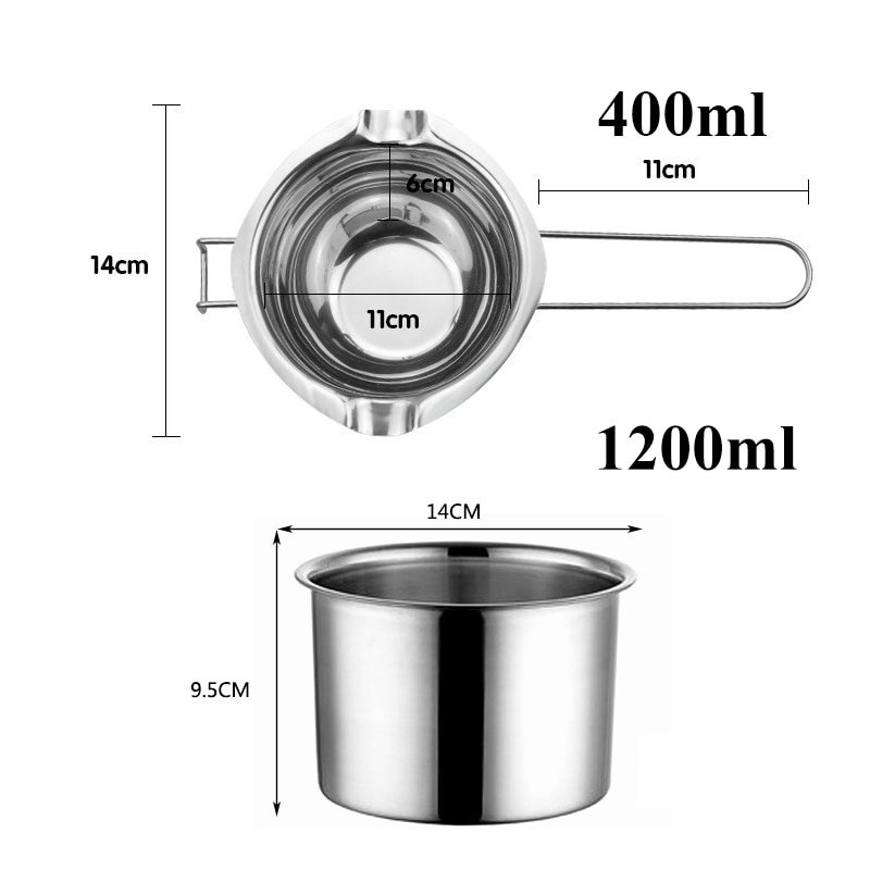 1200ml Candle Wax Melting Pot with 2400ml Stainless Steel Pot for Melting Chocolate Candy Candle Soap Wax Making Kit 1200ml Candle Wax Melting Pot with 2400ml Stainless Steel Pot for Melting Chocolate Candy Candle Soap Wax Making Kit
