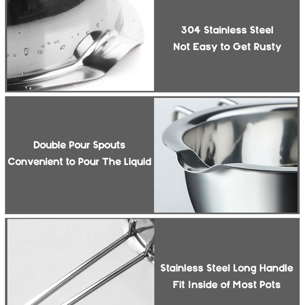 1200ml Candle Wax Melting Pot with 2400ml Stainless Steel Pot for Melting Chocolate Candy Candle Soap Wax Making Kit 1200ml Candle Wax Melting Pot with 2400ml Stainless Steel Pot for Melting Chocolate Candy Candle Soap Wax Making Kit