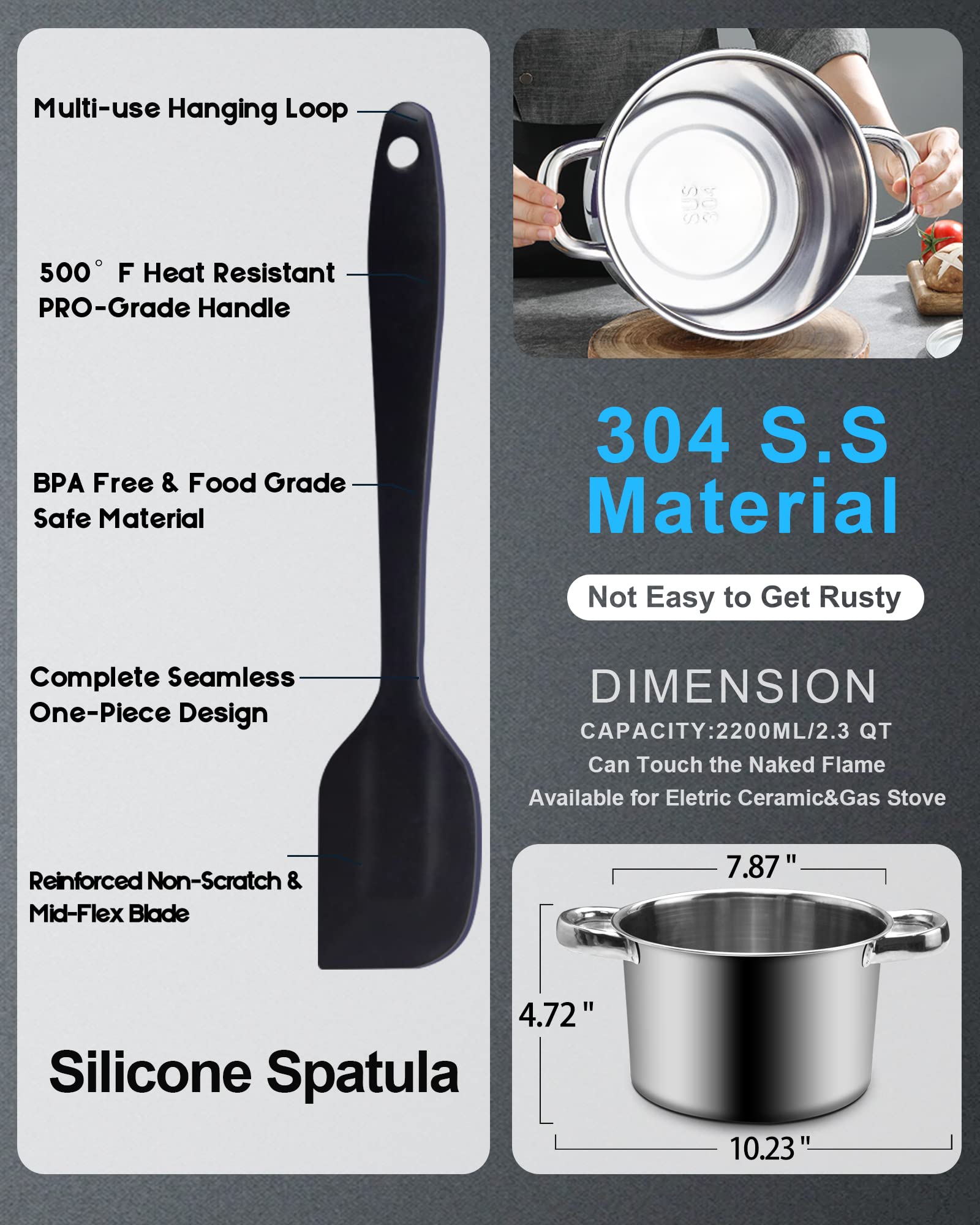 1200ml Candle Wax Melting Pot with 2400ml Stainless Steel Pot for Melting Chocolate Candy Candle Soap Wax Making Kit