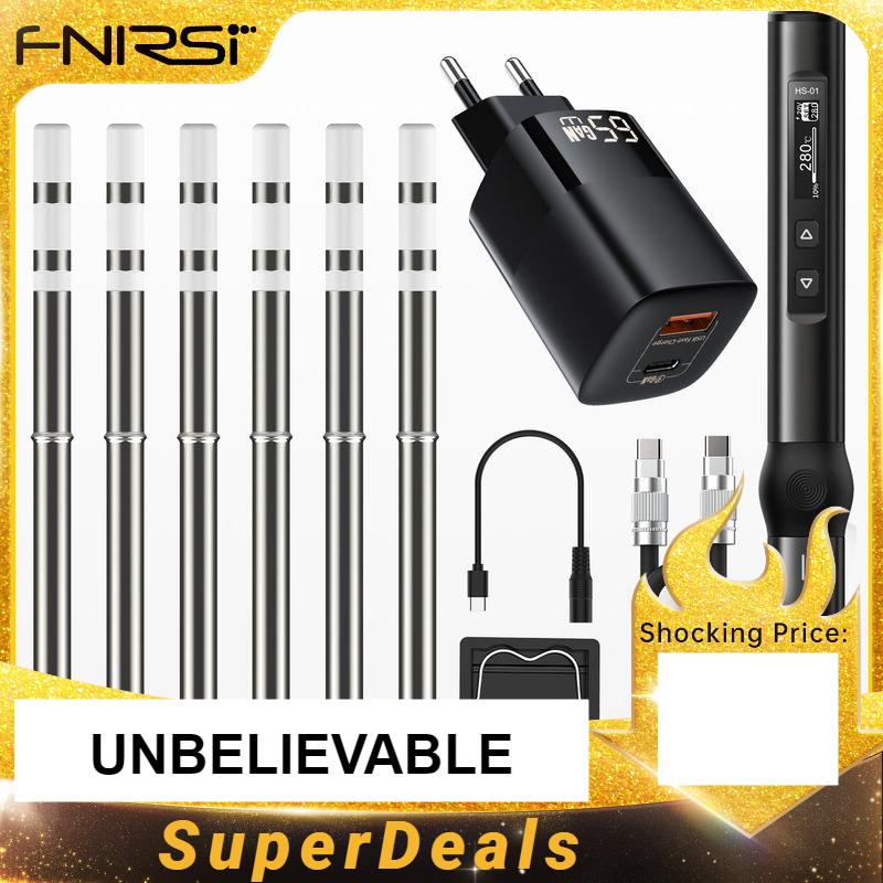 FNIRSI HS-01 Adjustable Temperature Soldering Iron DC 24V 80-420℃ Welding Solder Rework Station PD 65W Portable Repair Tool FNIRSI HS-01 Adjustable Temperature Soldering Iron DC 24V 80-420℃ Welding Solder Rework Station PD 65W Portable Repair Tool