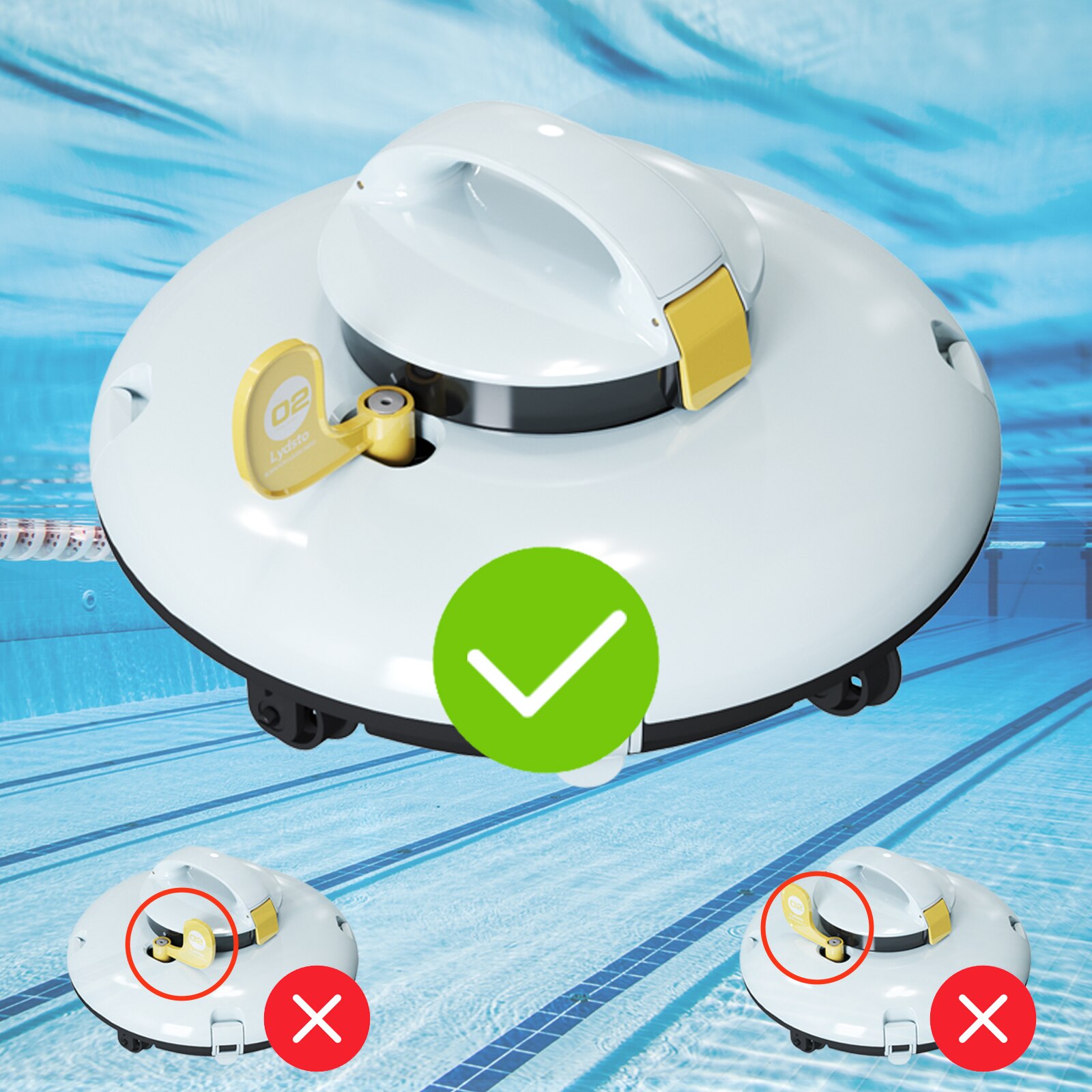 Lydsto Cordless Robotic Pool Cleaner Automatic Swimming Pool Vacuum Cleaner wireless robot vacuum cleaner for pool Auto-parking