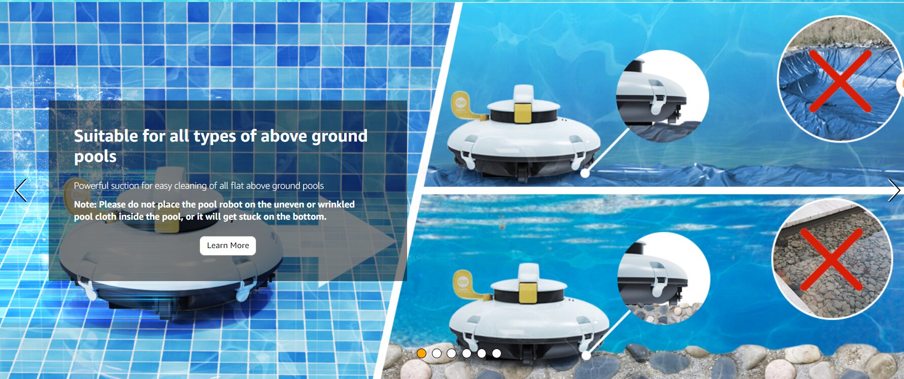 Lydsto Cordless Robotic Pool Cleaner Automatic Swimming Pool Vacuum Cleaner wireless robot vacuum cleaner for pool Auto-parking