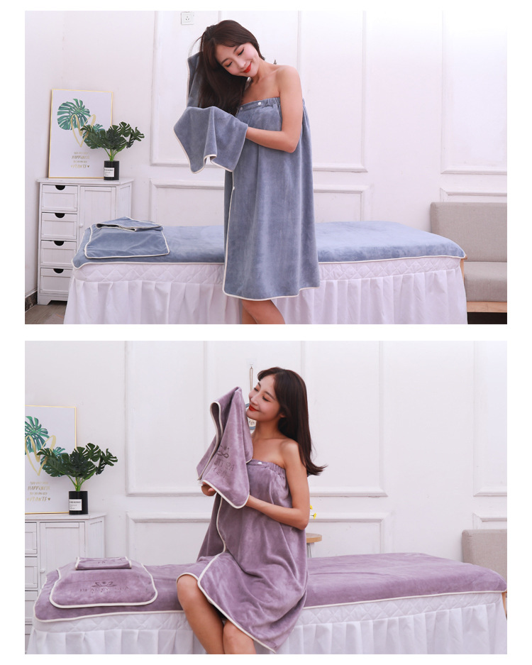 SPA Beauty Salon Towel Pack Bandana Bath Towel Bath Skirt Belt Hole Making Bed Towel Towel Set Bathroom Accessories Sets SPA Beauty Salon Towel Pack Bandana Bath Towel Bath Skirt Belt Hole Making Bed Towel Towel Set Bathroom Accessories Sets