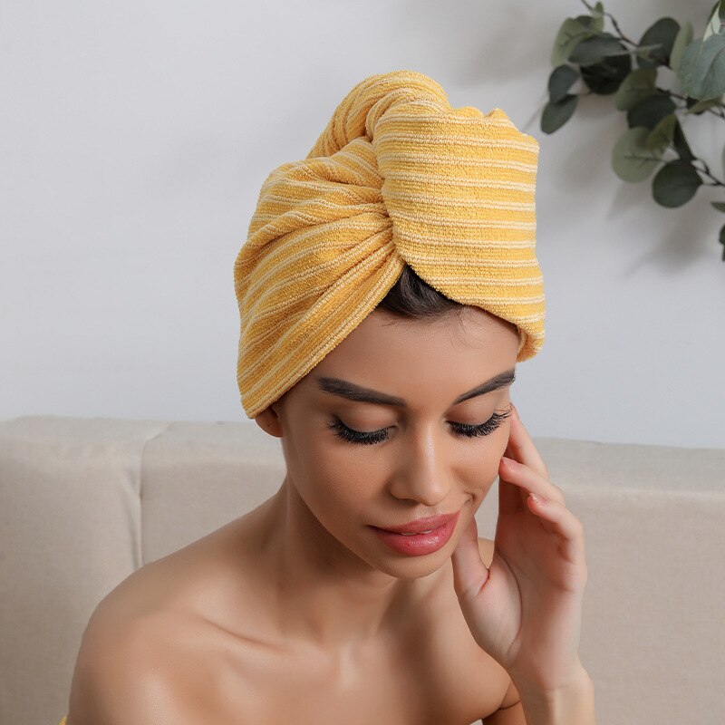 Microfiber bathrobe shower cap combination women's absorbent quick dry wipe hair soft sauna beach dry hair cap bath skirt