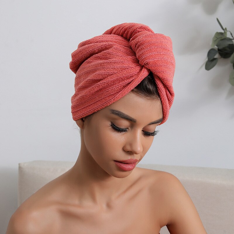 Microfiber bathrobe shower cap combination women's absorbent quick dry wipe hair soft sauna beach dry hair cap bath skirt