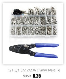 Car Electrical Wire Terminal 1/1.5/1.8/2.2/2.8/3.5mm Auto Electric Connector Plug Removal Male Female Crimp Automotive Plug Pins