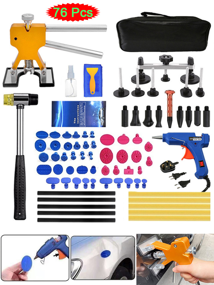 Auto Dent Repair Tools Dent Repair Kit Automotive Paintless Car Body Dent Puller Removal Kits with Glue Puller Tabs for Vehicle