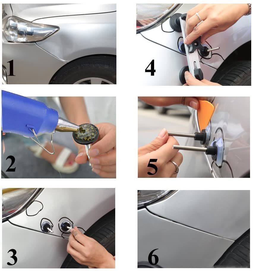 Auto Dent Repair Tools Dent Repair Kit Automotive Paintless Car Body Dent Puller Removal Kits with Glue Puller Tabs for Vehicle Auto Dent Repair Tools Dent Repair Kit Automotive Paintless Car Body Dent Puller Removal Kits with Glue Puller Tabs for Vehicle