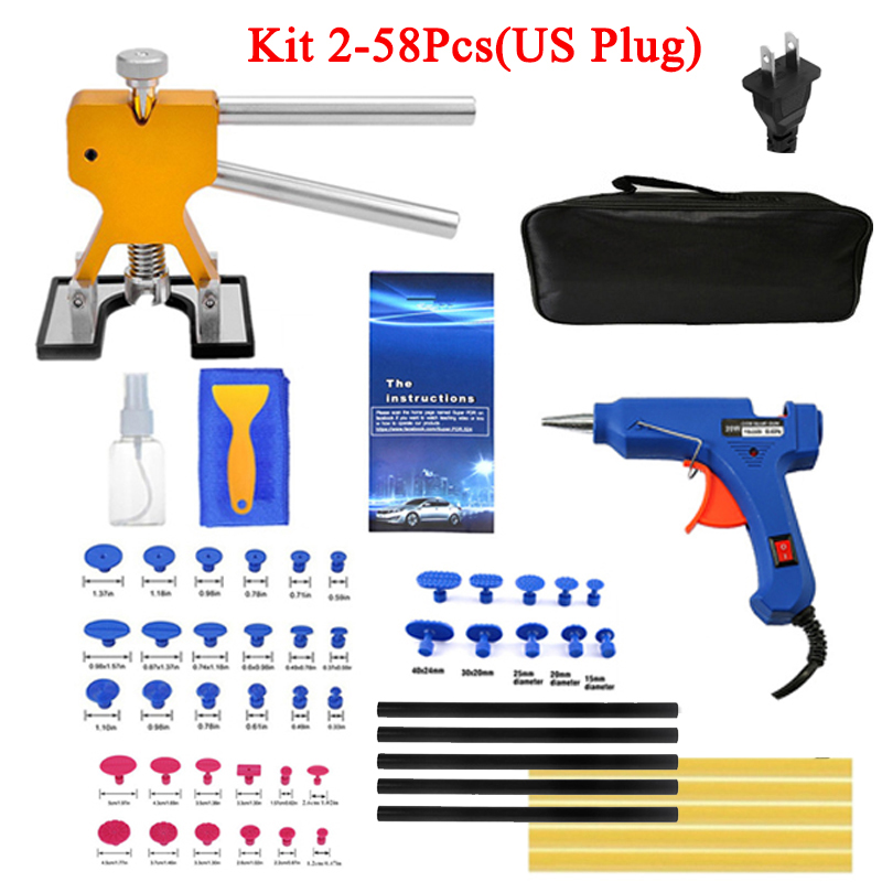 Auto Dent Repair Tools Dent Repair Kit Automotive Paintless Car Body Dent Puller Removal Kits with Glue Puller Tabs for Vehicle