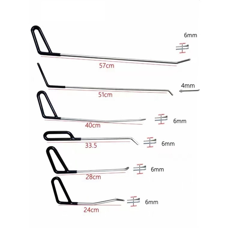 Car Dent Repair Hail Remover Hooks Rods Car Paintless Dent Removal Door Dent Dings Removal Painless Tools for Automotive Car Dent Repair Hail Remover Hooks Rods Car Paintless Dent Removal Door Dent Dings Removal Painless Tools for Automotive