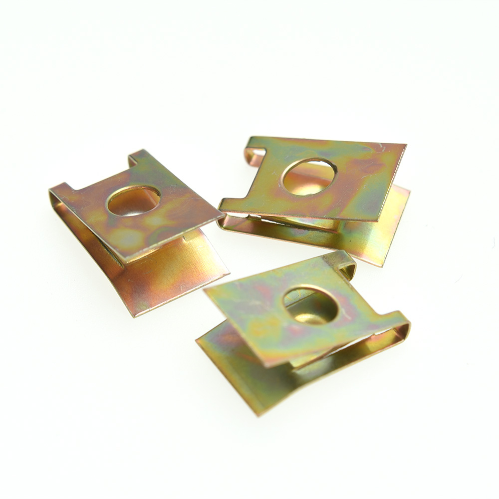 Car Motorcycles Metal Screw Fastener Clips U-Type Clip with Screw Anti-rust Protection Clip Screw Buckle Iron Sheet