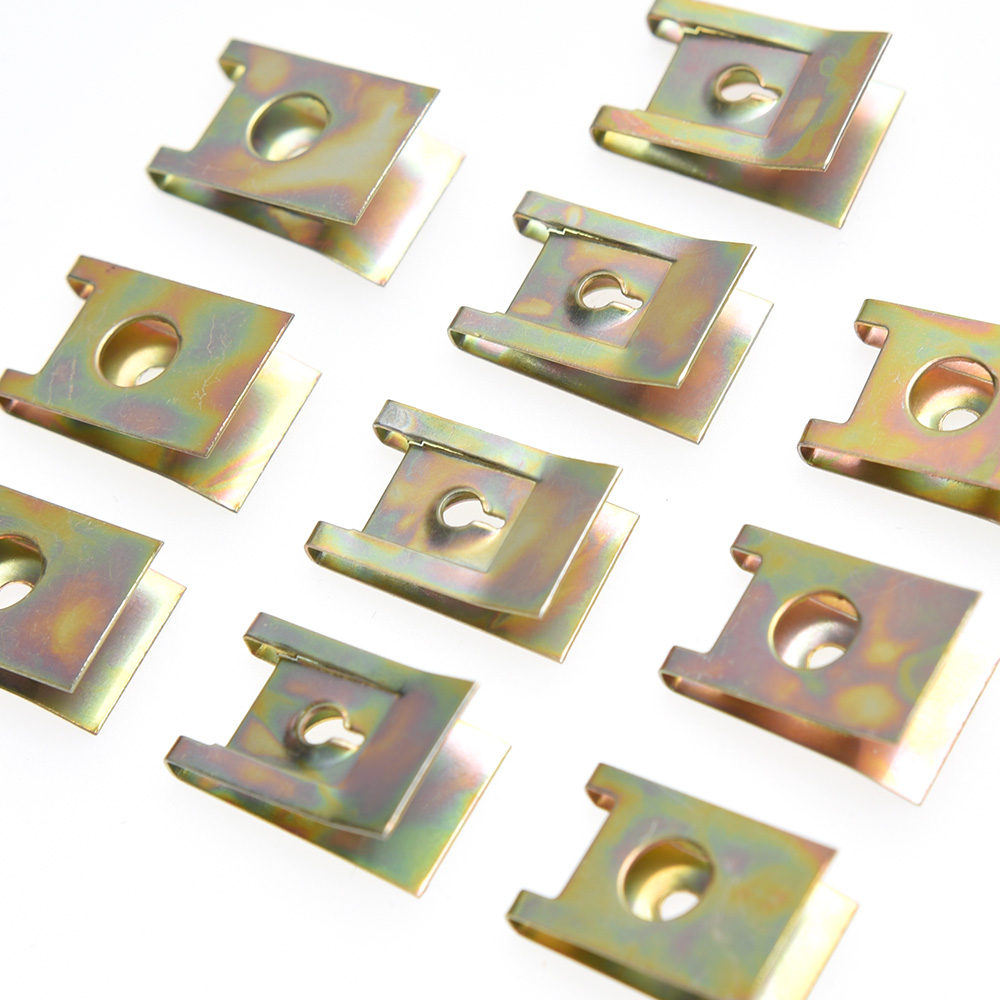 Car Motorcycles Metal Screw Fastener Clips U-Type Clip with Screw Anti-rust Protection Clip Screw Buckle Iron Sheet