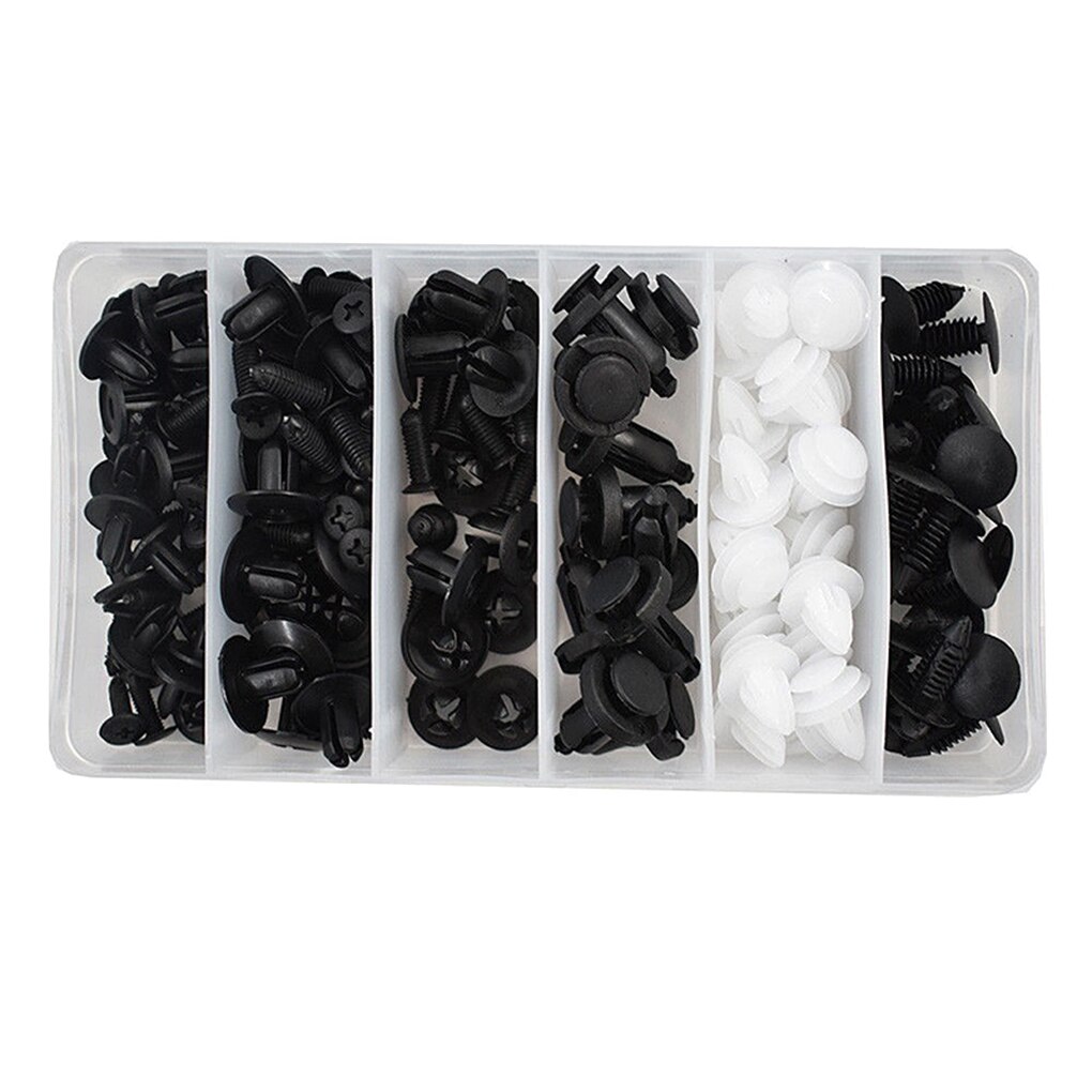 100pcs Auto Fastener Clip Car Fender Push Retainer Pin Rivet Bumper for Door Trim Panel Retainer, Box Package