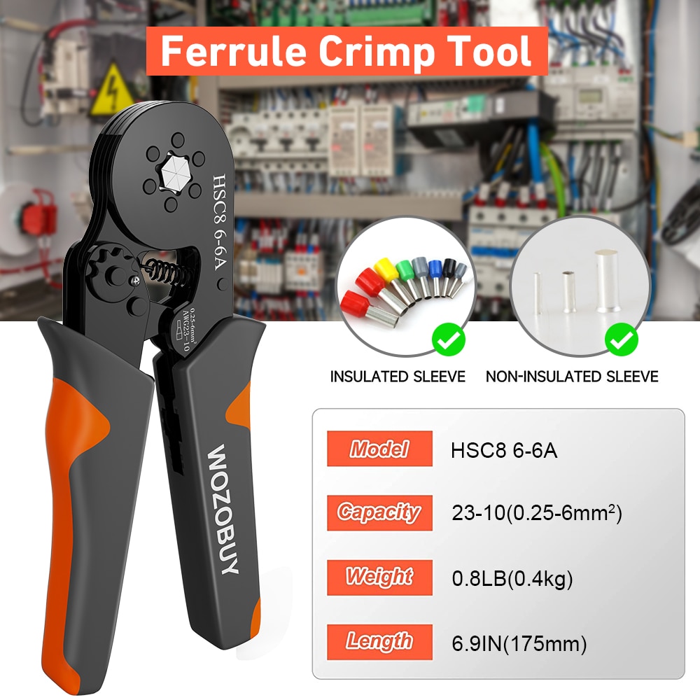 Ferrule Crimper Tool,Ratchet Crimping Tool Kit-Wire Stripper & Crimper Plier ,or Plier Set with Connectors Ferrule Crimper Tool,Ratchet Crimping Tool Kit-Wire Stripper & Crimper Plier ,or Plier Set with Connectors