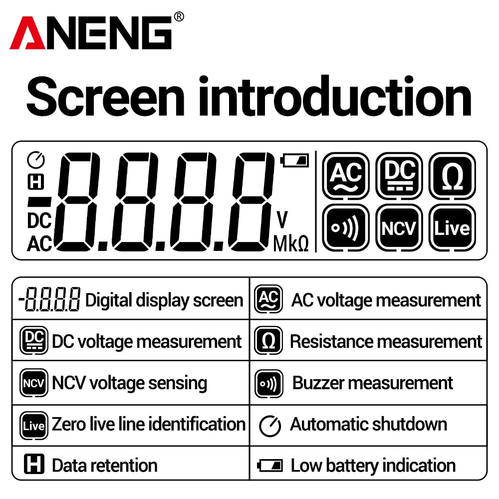 ANENG A3005 Digital Multimeter Pen Type 4000 Counts Professional Meter Non-Contact Auto AC/DC Voltage Ohm Diode Tester For Tool ANENG A3005 Digital Multimeter Pen Type 4000 Counts Professional Meter Non-Contact Auto AC/DC Voltage Ohm Diode Tester For Tool