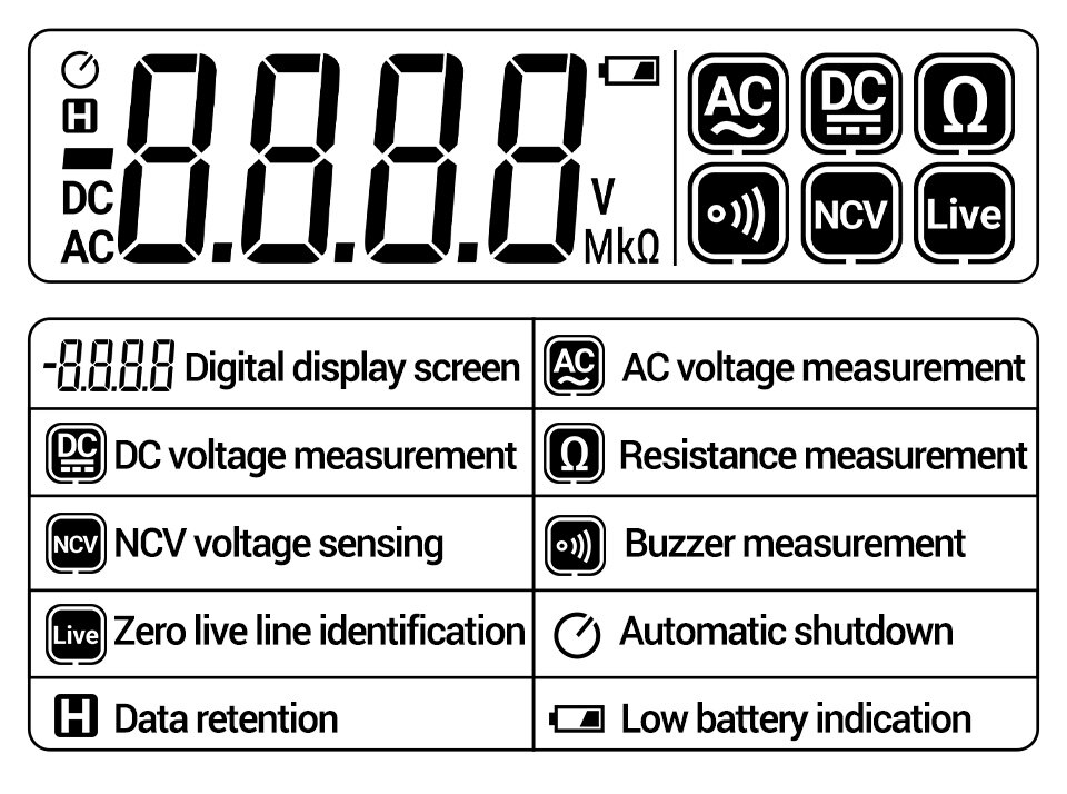ANENG A3005 Digital Multimeter Pen Type 4000 Counts Professional Meter Non-Contact Auto AC/DC Voltage Ohm Diode Tester For Tool