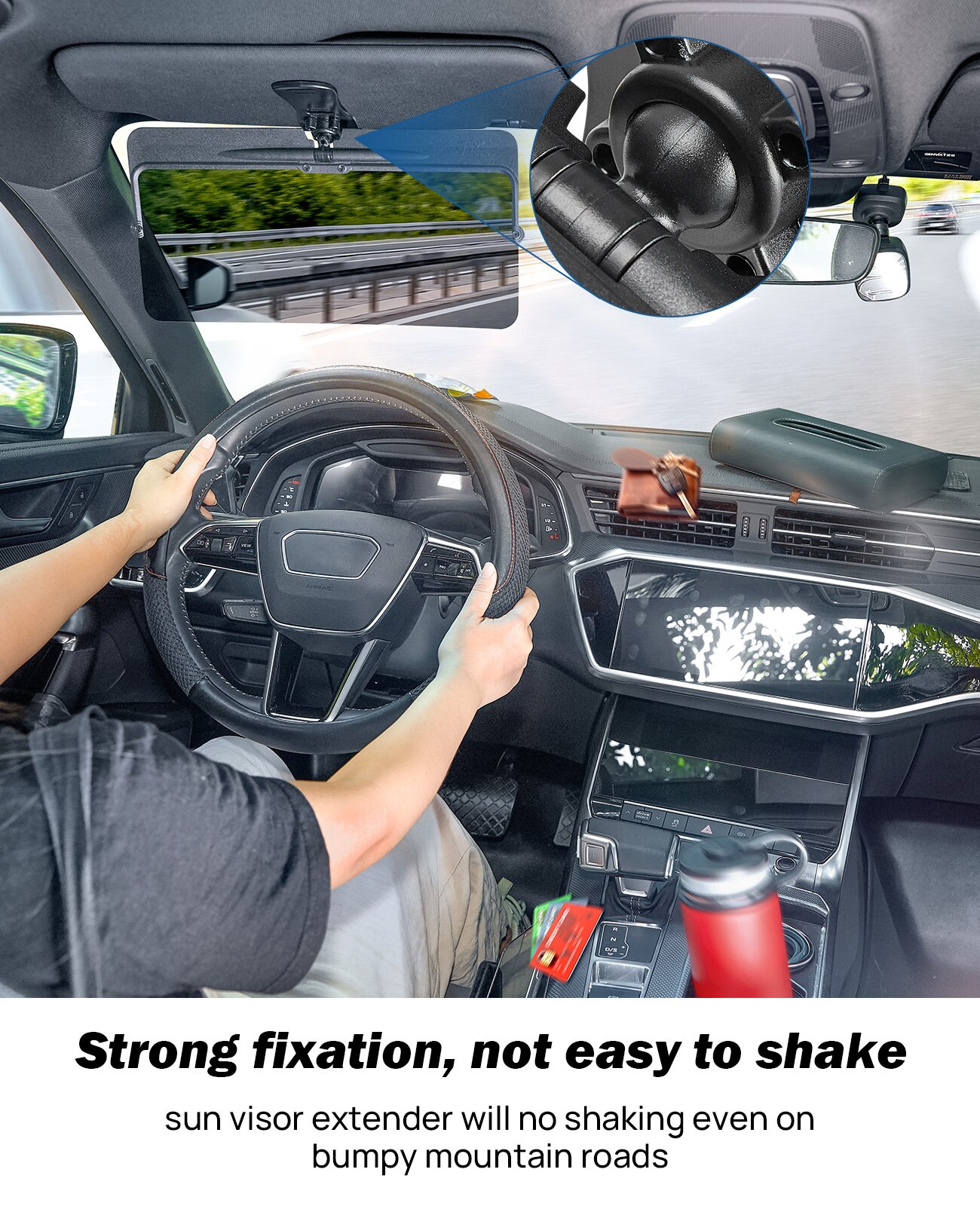 Car Sun Visor Anti-Dazzle Anti-UV Rotatable Adjustable Blocker Polarized Sunshade Plate Clear Vision SUVs Trucks Car Accessories