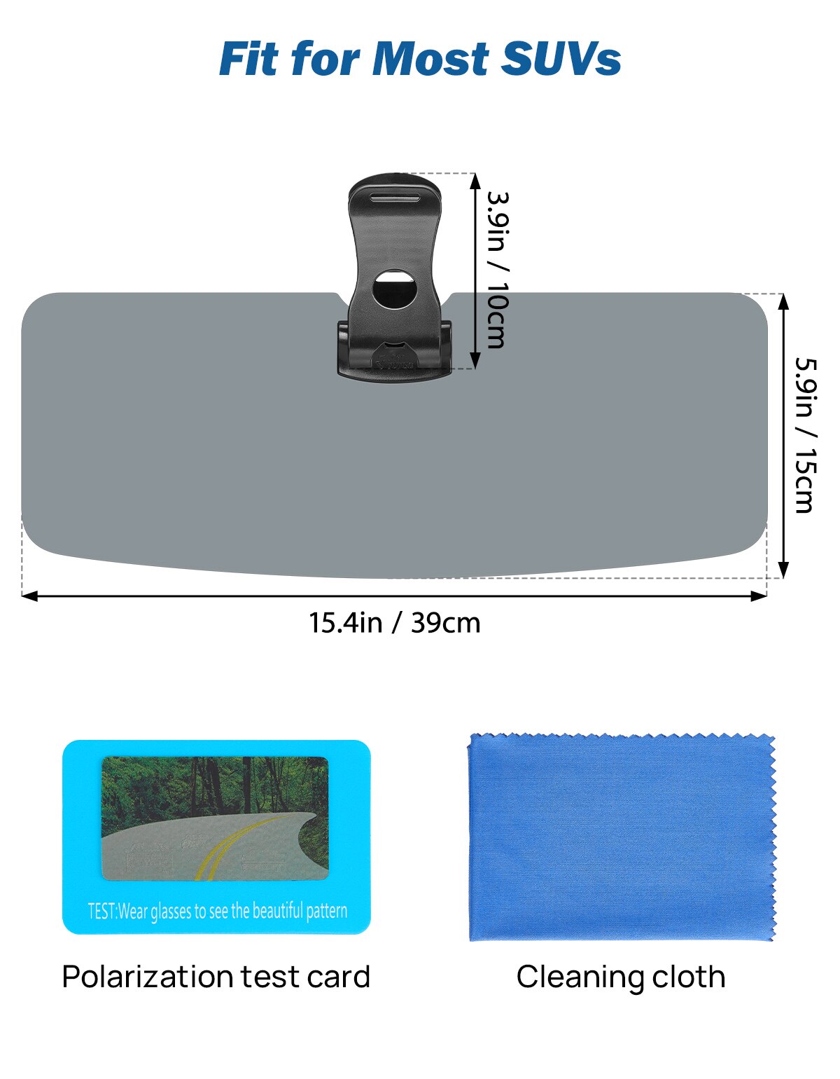 Car Sun Visor Anti-Dazzle Anti-UV Rotatable Adjustable Blocker Polarized Sunshade Plate Clear Vision SUVs Trucks Car Accessories