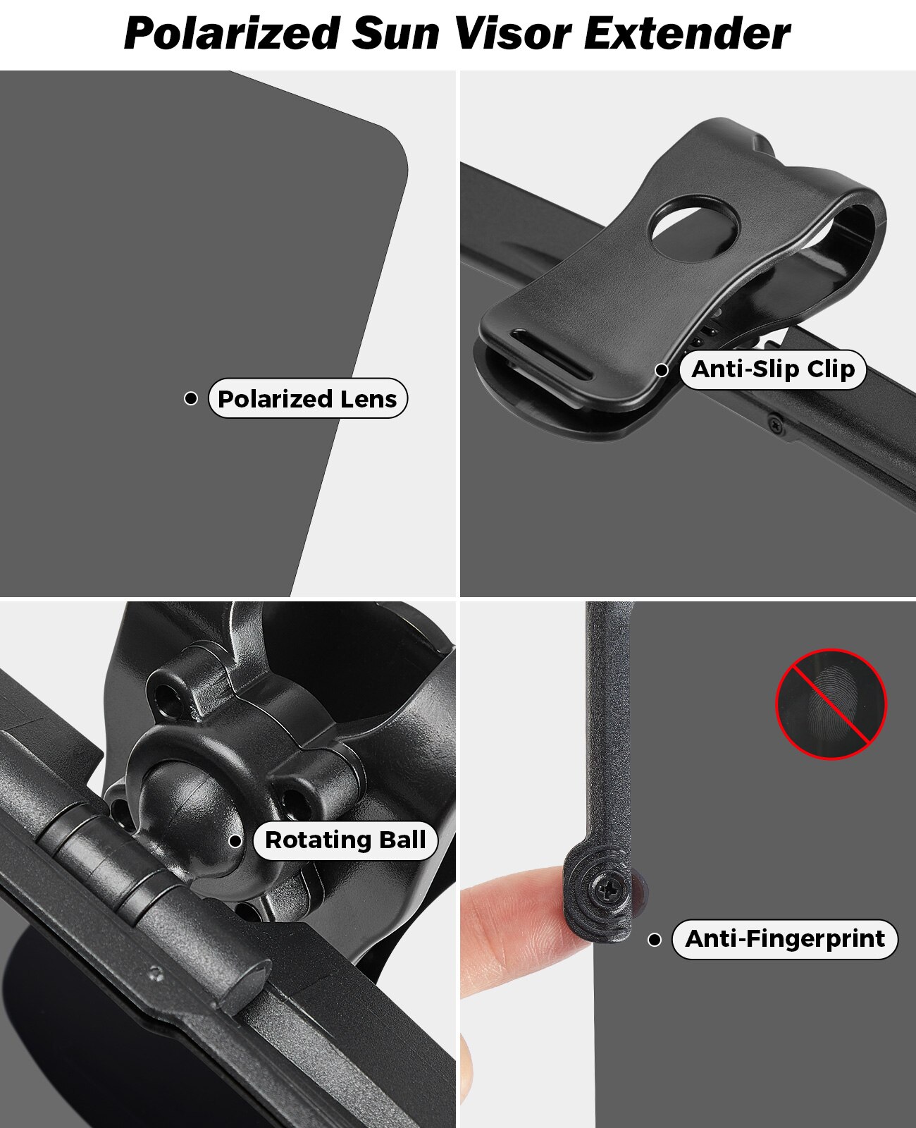 Car Sun Visor Anti-Dazzle Anti-UV Rotatable Adjustable Blocker Polarized Sunshade Plate Clear Vision SUVs Trucks Car Accessories