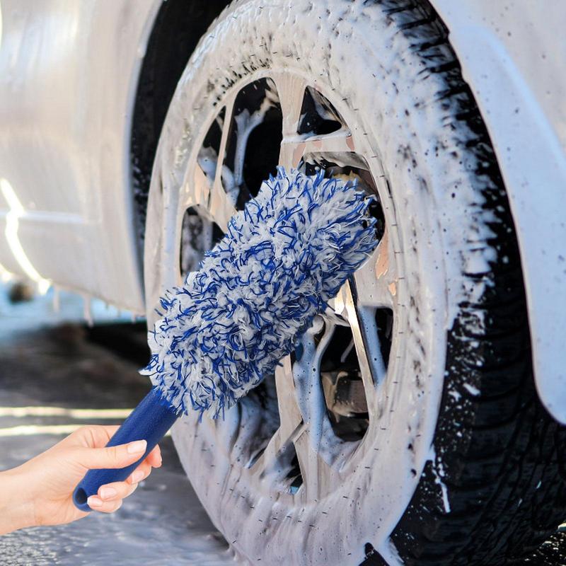 Car Wash Super Brush Plush Premium Wheels Brush Non-Slip Handle Easy To Cleaning Rims Spokes Wheel Barrel Car Accessories Car Wash Super Brush Plush Premium Wheels Brush Non-Slip Handle Easy To Cleaning Rims Spokes Wheel Barrel Car Accessories