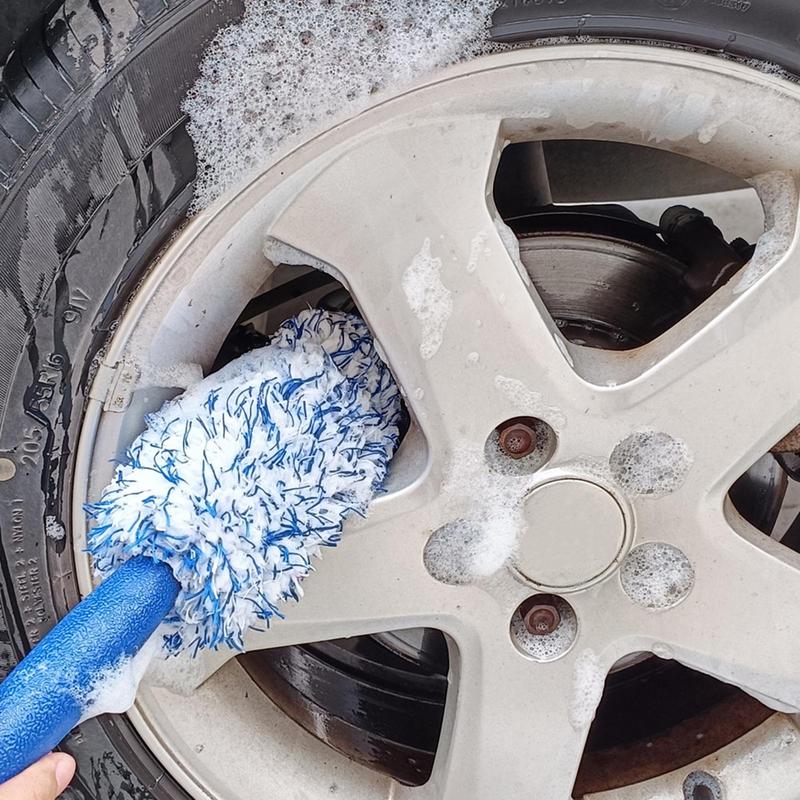 Car Wash Super Brush Plush Premium Wheels Brush Non-Slip Handle Easy To Cleaning Rims Spokes Wheel Barrel Car Accessories Car Wash Super Brush Plush Premium Wheels Brush Non-Slip Handle Easy To Cleaning Rims Spokes Wheel Barrel Car Accessories