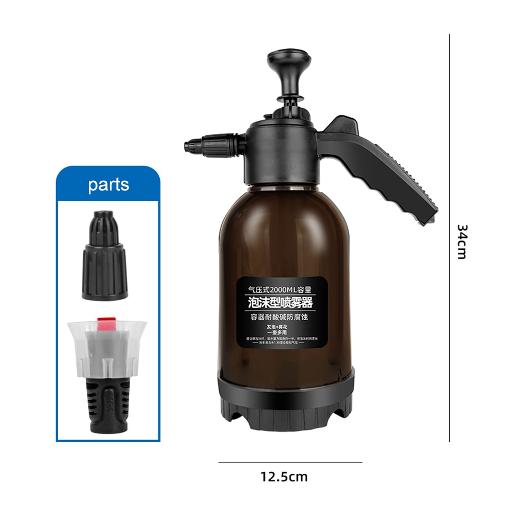 2L Hand Pump Foam Sprayer Car Wash Handheld Foam Watering Can Cannon Snow Foam Car Washer Spray Bottle Auto Cleaning Tool