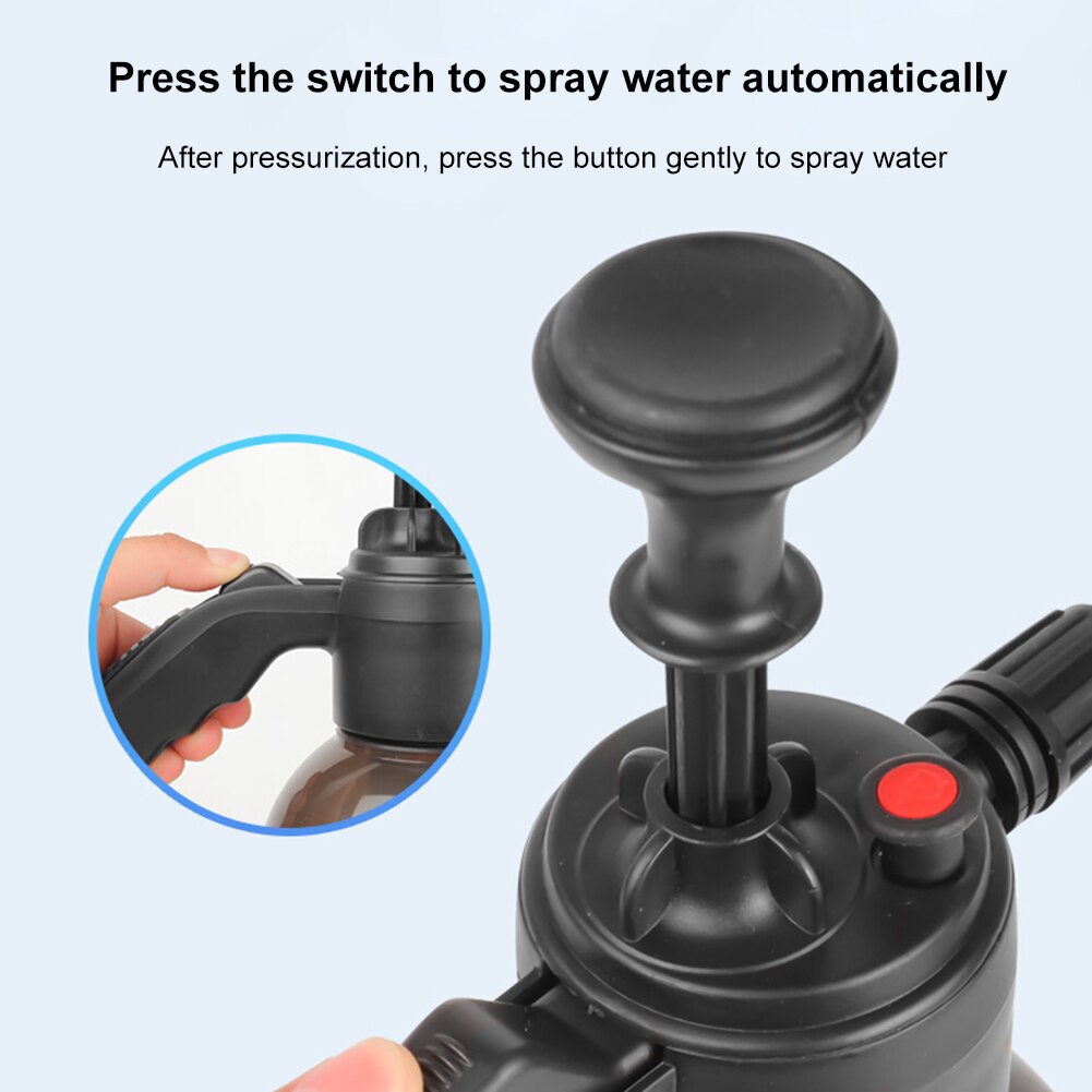 2L Hand Pump Foam Sprayer Car Wash Handheld Foam Watering Can Cannon Snow Foam Car Washer Spray Bottle Auto Cleaning Tool