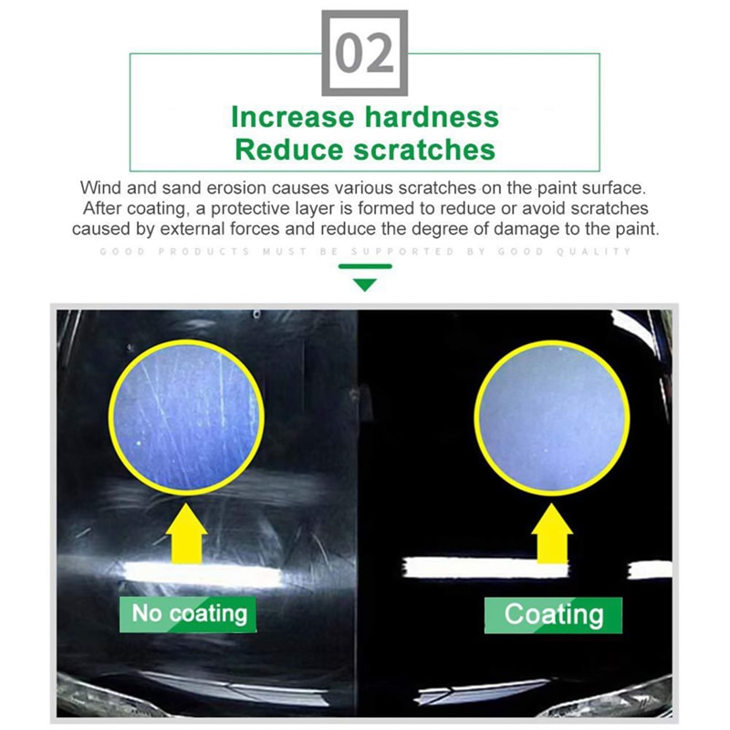HGKJ S6 Ceramic Coating for Auto Paint Crystal Wax Spray Nano Hydrophobic Liquid Polymer Oleophobic Anti Rain Car Care