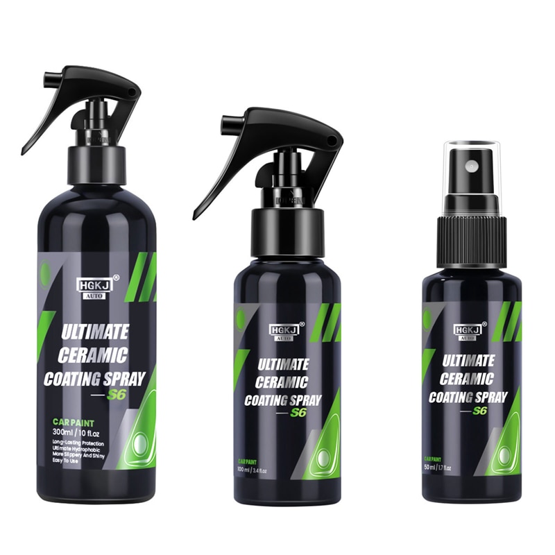 HGKJ S6 Ceramic Coating for Auto Paint Crystal Wax Spray Nano Hydrophobic Liquid Polymer Oleophobic Anti Rain Car Care