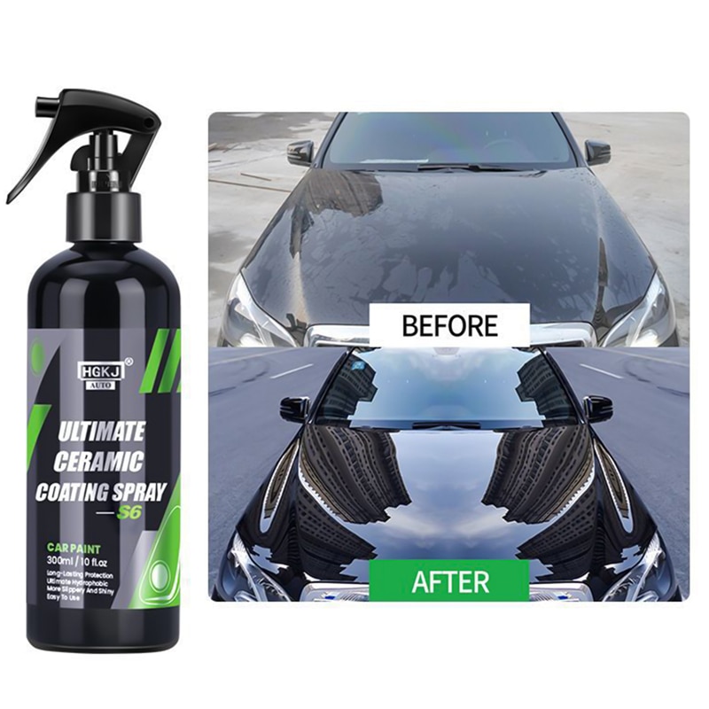 HGKJ S6 Ceramic Coating for Auto Paint Crystal Wax Spray Nano Hydrophobic Liquid Polymer Oleophobic Anti Rain Car Care