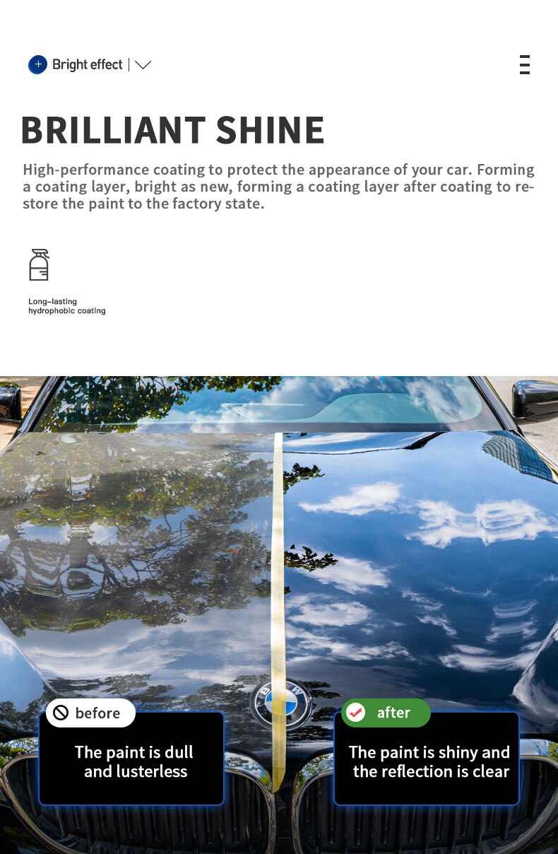 300ML Car Ceramic Coating Wax Liquid Glass Auto Body Polish Paint Hydrophobic Shine Long Lasting Protection Car Product Hgkj S12