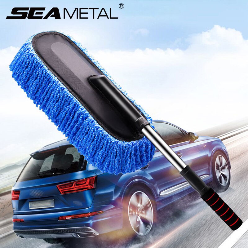 SEAMETAL Superfine Fiber Car Duster Suit Retractable Microfiber Car Dust Mop Home Cleaning Dust Removal Brushes Towels Kits SEAMETAL Superfine Fiber Car Duster Suit Retractable Microfiber Car Dust Mop Home Cleaning Dust Removal Brushes Towels Kits