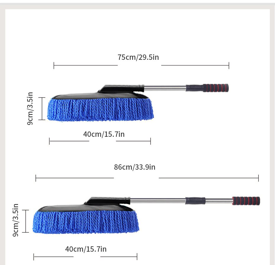 SEAMETAL Superfine Fiber Car Duster Suit Retractable Microfiber Car Dust Mop Home Cleaning Dust Removal Brushes Towels Kits