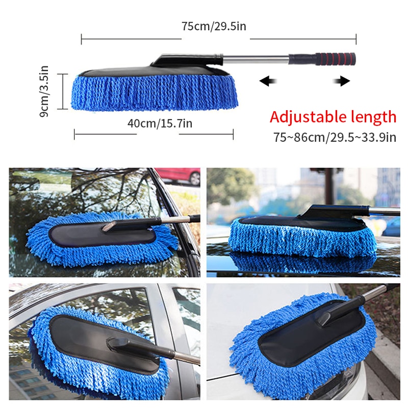 SEAMETAL Superfine Fiber Car Duster Suit Retractable Microfiber Car Dust Mop Home Cleaning Dust Removal Brushes Towels Kits SEAMETAL Superfine Fiber Car Duster Suit Retractable Microfiber Car Dust Mop Home Cleaning Dust Removal Brushes Towels Kits