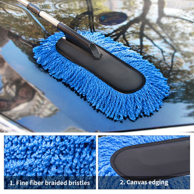 SEAMETAL Superfine Fiber Car Duster Suit Retractable Microfiber Car Dust Mop Home Cleaning Dust Removal Brushes Towels Kits SEAMETAL Superfine Fiber Car Duster Suit Retractable Microfiber Car Dust Mop Home Cleaning Dust Removal Brushes Towels Kits
